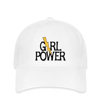 Lightning Bolt Girl Power - Flexfit Cap - white - Front