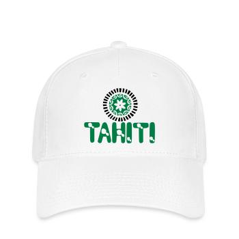 polynesische Tätowierung Tiara Tahiti Karte - Flexfit Cap - Weiß - Vorne