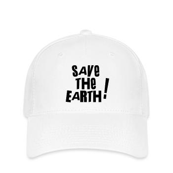 Save the earth - - Flexfit Cap - white - Front