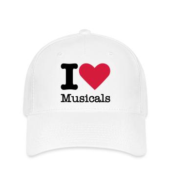 I Love Musicals - Flexfit Cap - white - Front