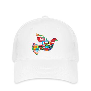 Friedenstaube Länder - Flexfit Cap - Weiß - Vorne
