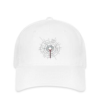 Trou de balle. Cool. Cadeau. Drôle. - Casquette Flexfit - blanc - Devant