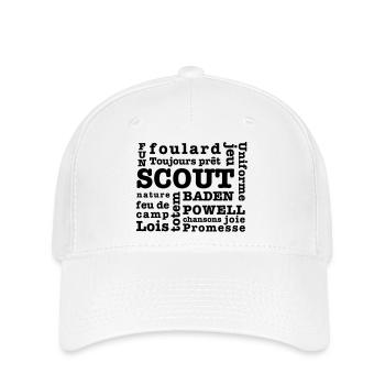 Scout Wörter - Flexfit Cap - Weiß - Vorne