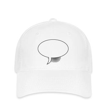 Ballon ovale - Casquette Flexfit - blanc - Devant