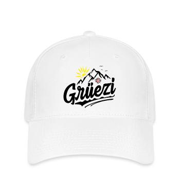Schweizer Dialekt - Mundart Schweizerdeutsch Hallo - Flexfit Cap - Weiß - Vorne