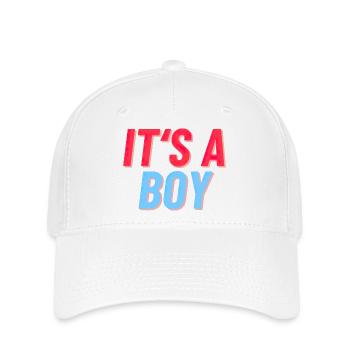 It's a Boy - It's a Boy - Birth Reveal - Flexfit Cap - white - Front