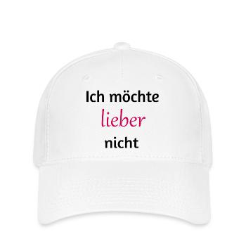 Ich möchte lieber nicht - Flexfit Cap - Weiß - Vorne