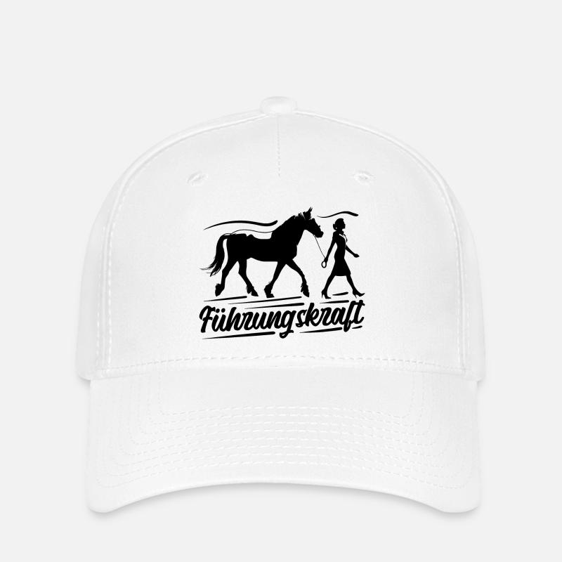 Führungskraft Pferd Reiten Geschenkidee Humor - Flexfit Cap - Weiß