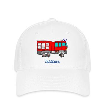 Feuerwehr Feuerwehrauto Tatütata Kinderfeuerwehr - Flexfit Cap - Weiß - Vorne