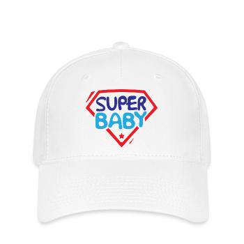 Super bébé - Casquette Flexfit - blanc - Devant