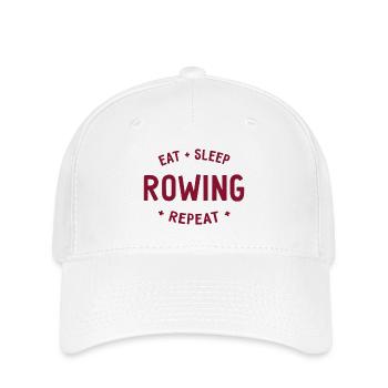 Eat Sleep Rowing Repeat - Rowing - Rowers - Flexfit Cap - white - Front