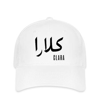 Clara prénom en arabe - Casquette Flexfit - blanc - Devant