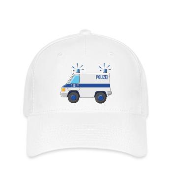 Polizeiauto 110 - Flexfit Cap - Weiß - Vorne