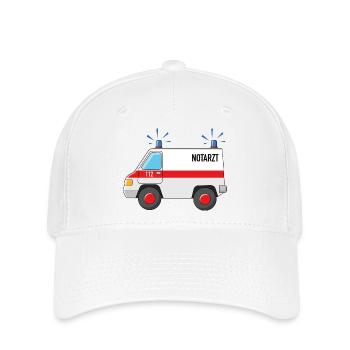 Emergency doctor car with blue lights - Flexfit Cap - white - Front