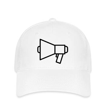 Megaphone Speaker Protest - Flexfit Cap - white - Front