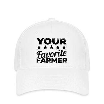 Bester Landwirt - Flexfit Cap - Weiß - Vorne