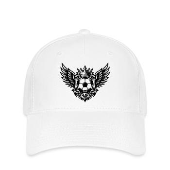 Blason de football Couronne royale - Casquette Flexfit - blanc - Devant