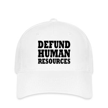 defund human resources - Casquette Flexfit - blanc - Devant