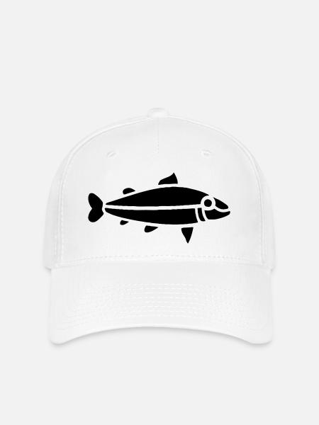 "Celtic" Fish - Flexfit Cap - white