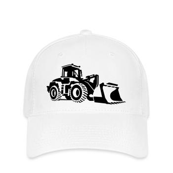 bulldozer - Casquette Flexfit - blanc - Devant