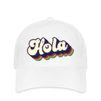 Hola Espagnol Bonjour Hawaii Hawaiian Pride Mexicain - Casquette Flexfit - blanc - Devant