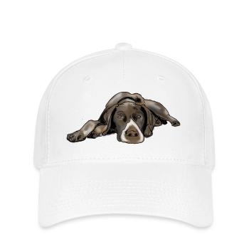 Pointer Deutsch Kurzhaar - Flexfit Cap - Weiß - Vorne