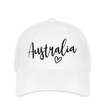 Australien Herz Frauenliebe Australien - Flexfit Cap - Weiß - Vorne