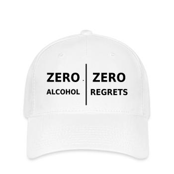 Zero Alcohol, Zero Regrets - Flexfit Cap - white - Front