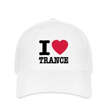 I love trance / I heart trance - Casquette Flexfit - blanc - Devant