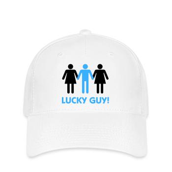 Ich bin ein glücklicher Mann! - Flexfit Cap - Weiß - Vorne