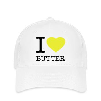 I LOVE BUTTER - Flexfit Cap - Weiß - Vorne