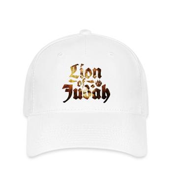 Lion of Judah - Rastafari Paw Tripe of Judah Rasta - Flexfit Cap - Weiß - Vorne