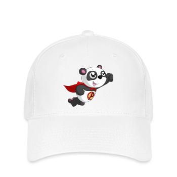 Panda super-héros - Casquette Flexfit - blanc - Devant