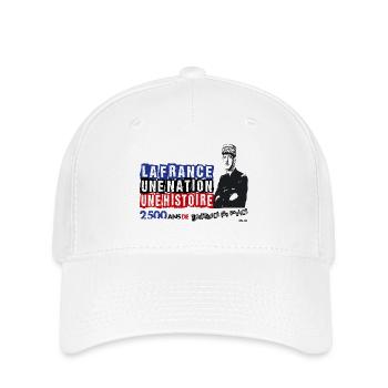 De Gaulle NOIR - Casquette Flexfit - blanc - Devant