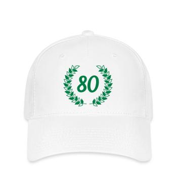 80th birthday - Flexfit Cap - white - Front