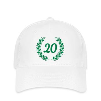 birthday anniversaire 20 vingt - Casquette Flexfit - blanc - Devant