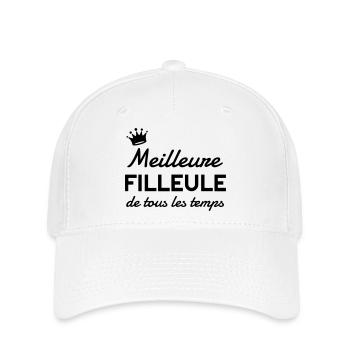 Filleul / Filleule / Parrain / Marraine / Bébé - Casquette Flexfit - blanc - Devant