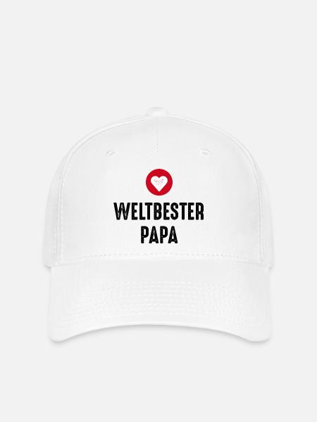 Weltbester Papa - Flexfit Cap - Weiß