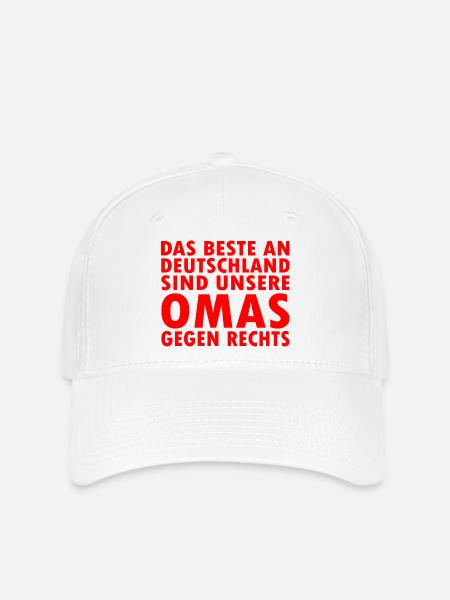 omas gegen rechts - Flexfit Cap - Weiß