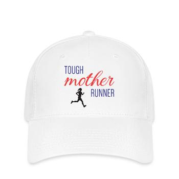 Tough Mother Runner - Flexfit Cap - Weiß - Vorne