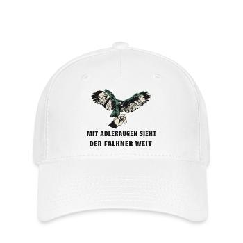 Falknerei Adler Design - Flexfit Cap - Weiß - Vorne