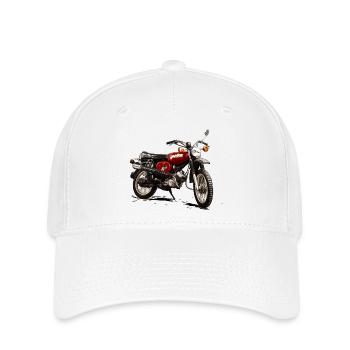 S51 Enduro Simson Motorrad - Flexfit Cap - Weiß - Vorne
