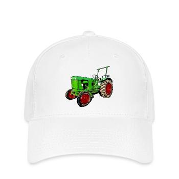 Alter Traktor Deutz D25 - Flexfit Cap - Weiß - Vorne
