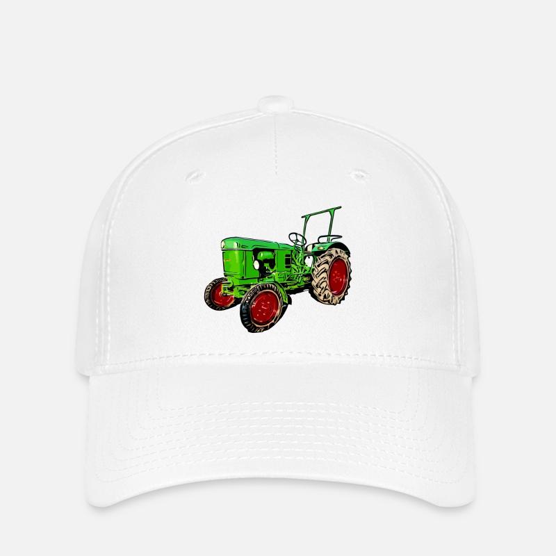 Alter Traktor Deutz D25 - Flexfit Cap - Weiß