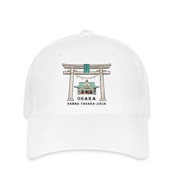 Osaka Japan, Namba Yasaka-jinja Torii Drawing - Flexfit Cap - white - Front