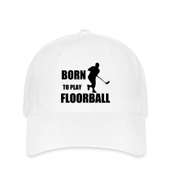 Floorball Ballsport Innebandy Unihockey - Flexfit Cap - white - Front