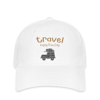 Travel - Flexfit Cap - Weiß - Vorne