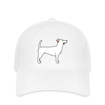 Dear dog sticks out his tongue happily - Flexfit Cap - white - Front