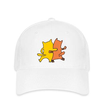Cat Friends Yellow Oranges - Flexfit Cap - white - Front