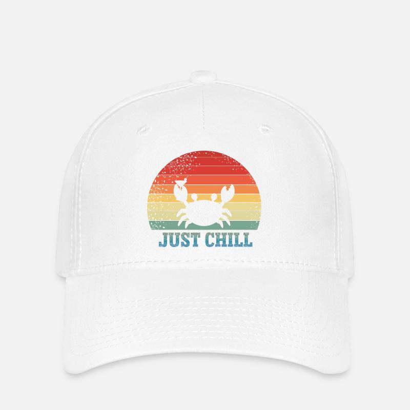Just chill - Urlaubskrabbe - Flexfit Cap - Weiß